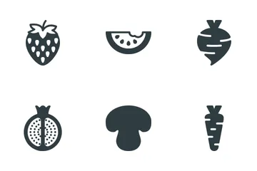 Frutas vegetales Paquete de Iconos