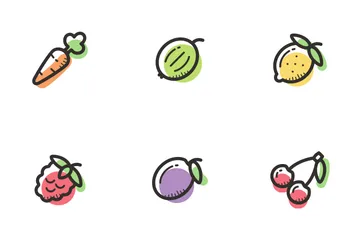 Frutas y vegetales Paquete de Iconos