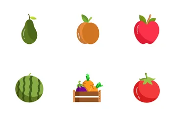 Frutas y vegetales Paquete de Iconos