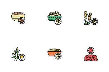 Groats Natural Food Icon Pack