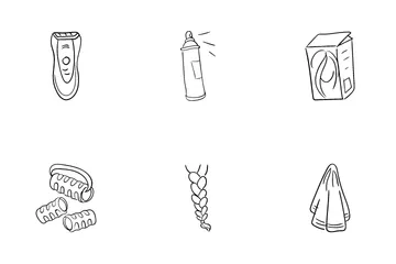 Hair Dress Salon Icon Pack