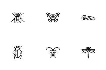 Insetos, aranhas e insetos selvagens Pacote de Ícones