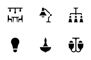 Light Fixture Lamps Icon Pack