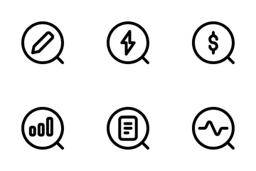 Magnifying Economy Icon Pack