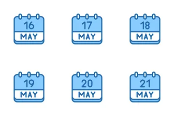 May Calendar Icon Pack