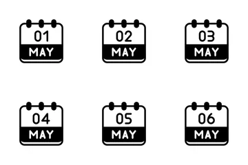 May Calendar Icon Pack