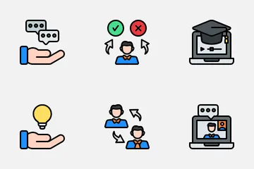 Mentoring And Training Icon Pack