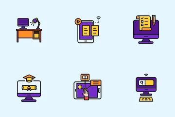 Online Learning Icon Pack