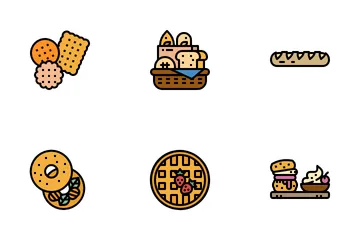 Panadería Paquete de Iconos