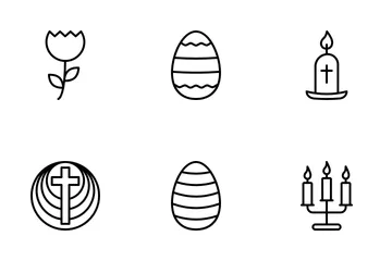 Celebração da Páscoa Pacote de Ícones