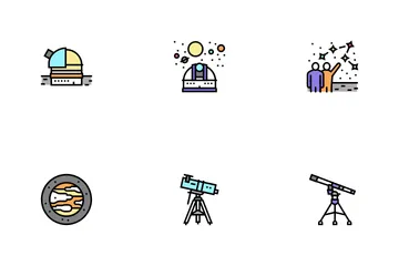 Planetarium Equipment Icon Pack