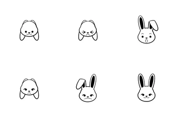 Rabbit Emoji Icon Pack