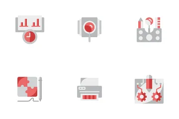 Research And Data Processing Icon Pack