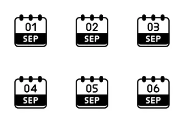 September Calendar Icon Pack