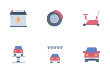 Servicio de auto Paquete de Iconos