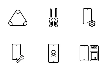 Servicio de teléfono inteligente Paquete de Iconos