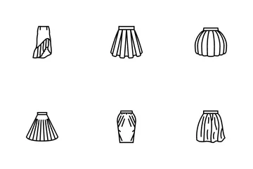 Skirt Fashion Girl Dress Female Icon Pack