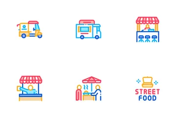 Street Food And Drink Icon Pack