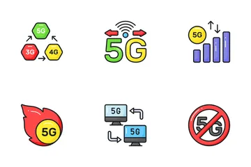 Tecnologia 5G Pacote de Ícones