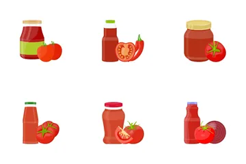 Tomato Sauce Icon Pack