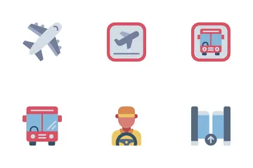 Transporte público Paquete de Iconos