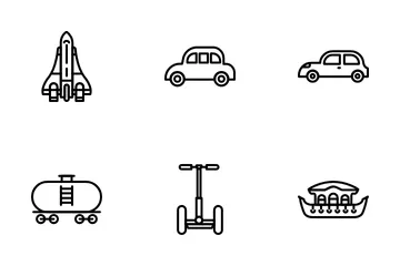 Transporte e viagens Pacote de Ícones