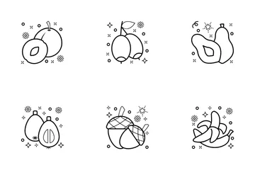 Vegetales y frutas Paquete de Iconos