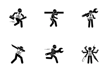 Worker Action Icon Pack