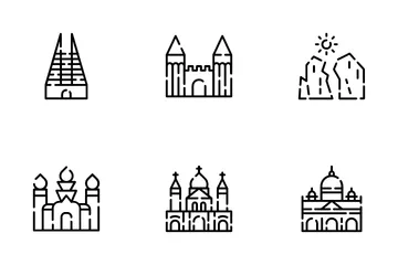 World Land Marks 1 Icon Pack