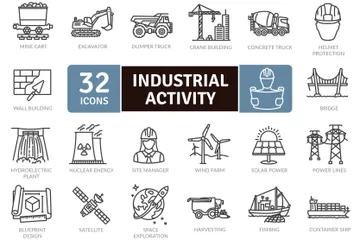 Actividad Industrial Paquete de Iconos