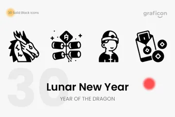 Año Nuevo Lunar Paquete de Iconos