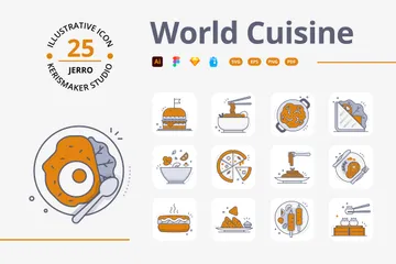 Cozinha Mundial Pacote de Ícones