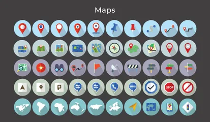 Maps And Navigation Icon Pack