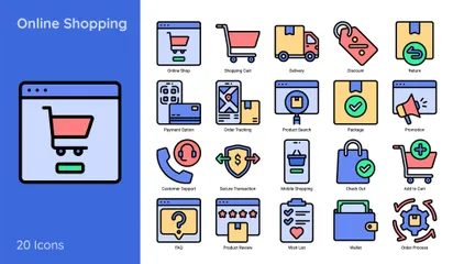 Online Shopping Icon Pack