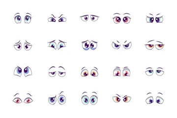 Yeux comiques Pack d'Icônes