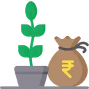 Free Agriculture Loan Finance Money Plant Icon