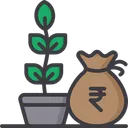 Free Agriculture Loan Finance Money Plant Icon