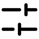 Free Anpassung Horizontal Schieberegler Symbol