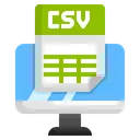 Free Archivo csv  Icono