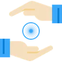 Free Ashoka Chakra Hand Symbol