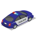 Free Auto Polizei Zuruck Symbol