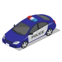 Free Auto Polizei Vorne Symbol