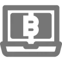 Free Bitcoin Laptop Icon