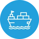 Free Boat Logistic Transportation Icon