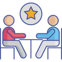 Free Star Feedback Business Meeting Meeting Icon