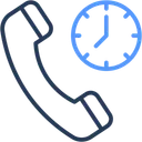 Free Call Phone Clock Icon