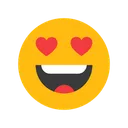 Free Cara Sonriente Con Ojos De Corazon Emocion Emoticono Icono