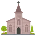 Free Church Christian House Religious Building Icon