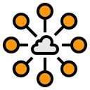 Free Cloud Network  Icon