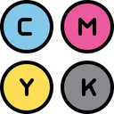 Free Cmyk、カラー、カラーコード アイコン